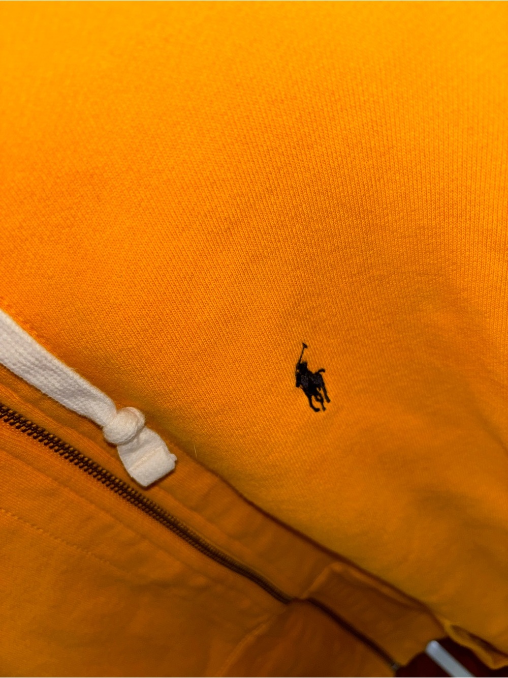 Polo by Ralph Lauren Sz M Men’s mustard  Yellow Zip-Up Hoodie - Picture 3 of 4